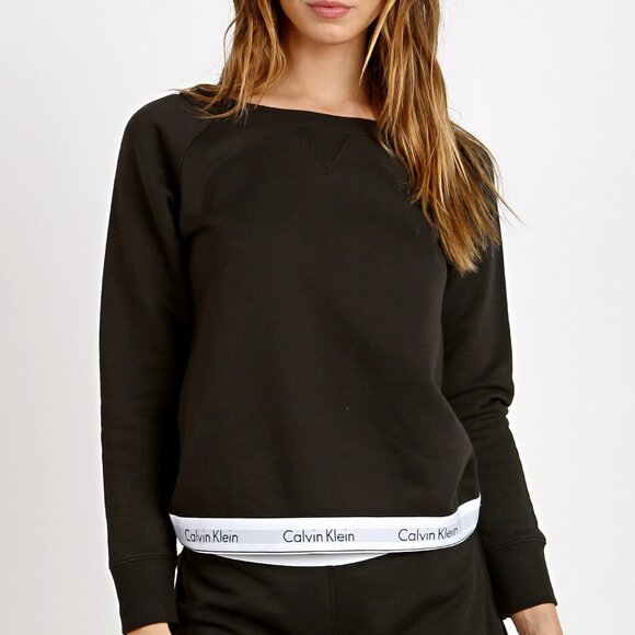 Calvin Klein Tops - EUC Calvin Klein Modern Cotton Crew Neck Sweatshirt in Black Sz M